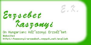 erzsebet kaszonyi business card